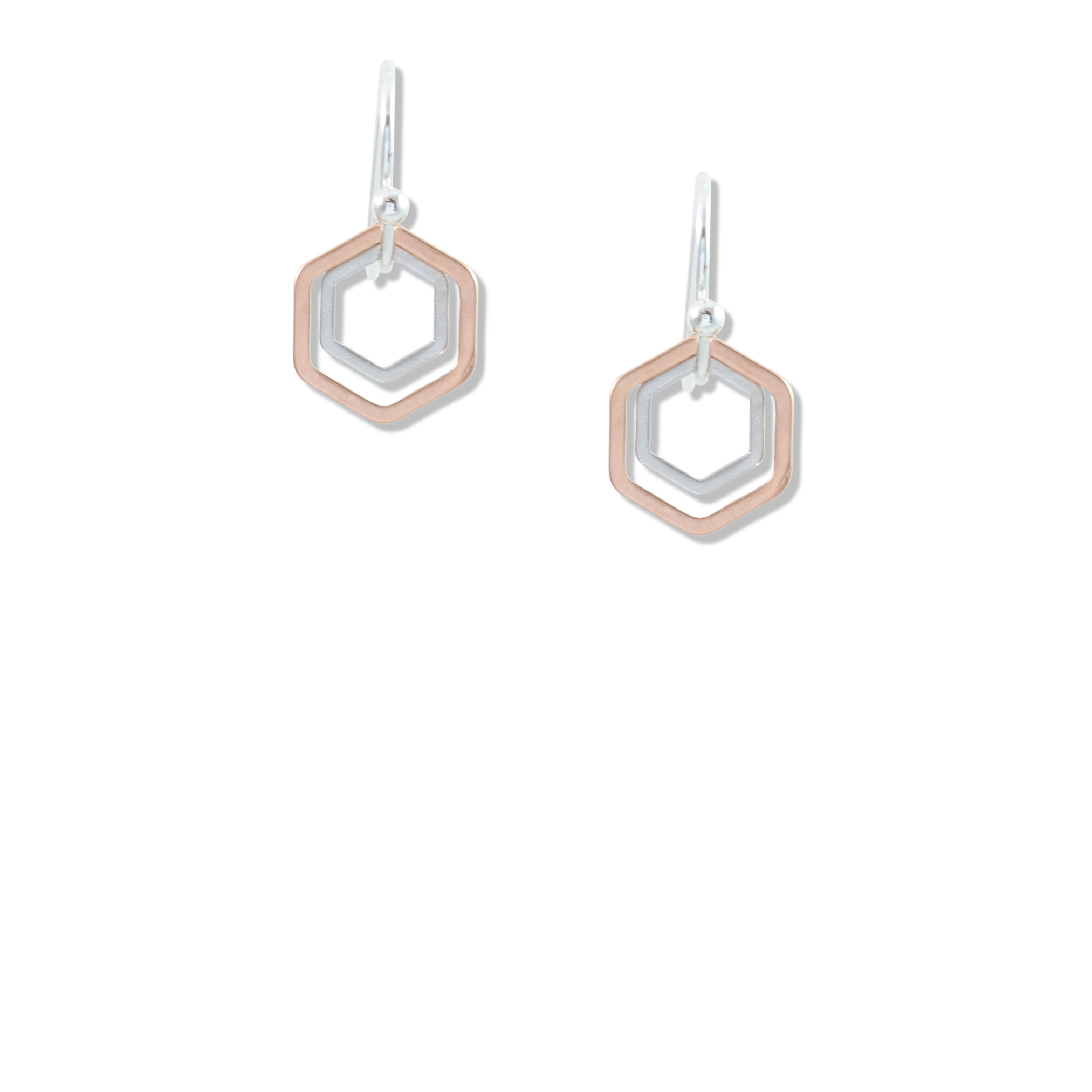 Le Contour Rose Gold & Silver Tiny Hoop Mixed Metal Earrings